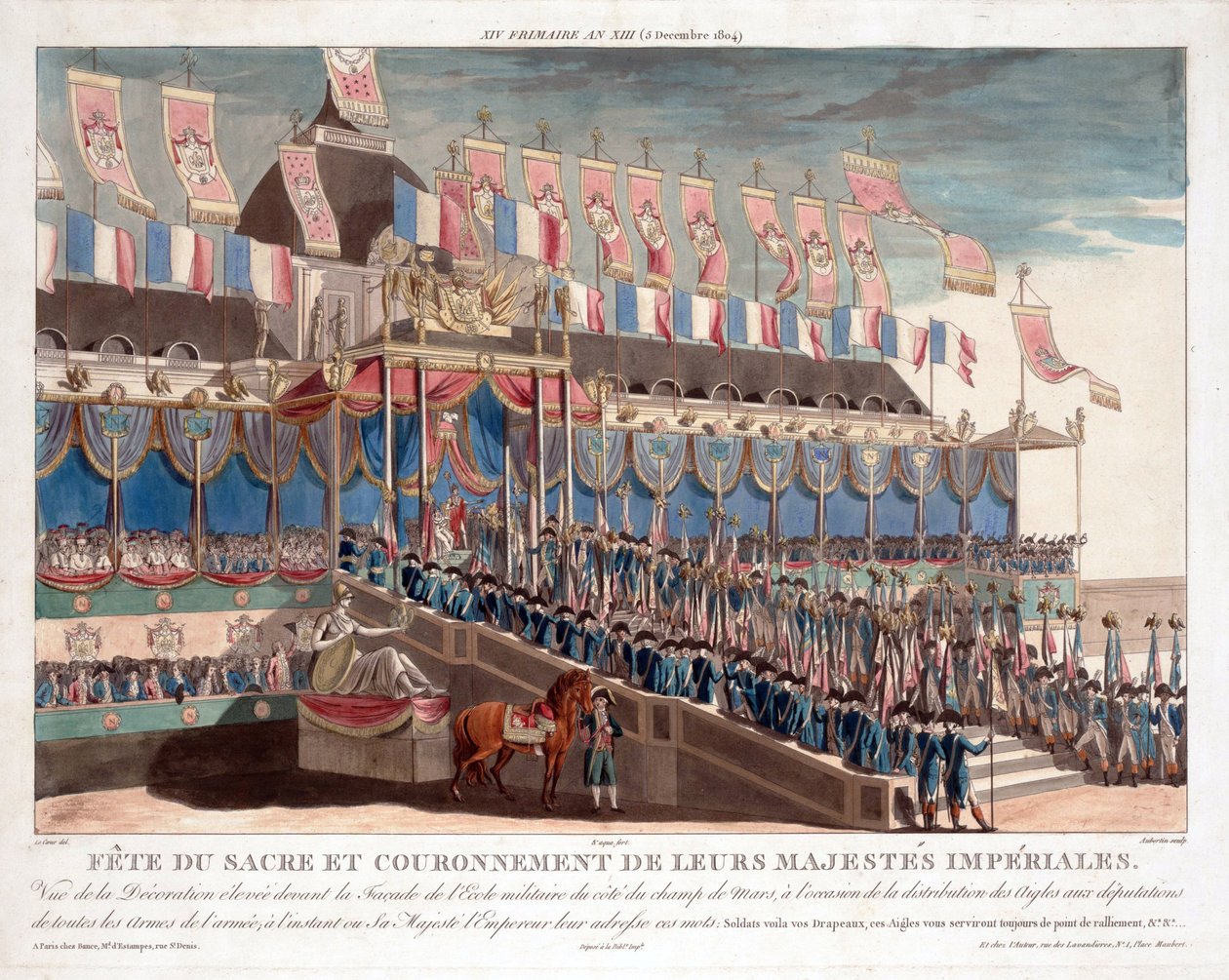 Festligheter ved kroningen av Napoleon - Aubertin, Francois (1783-1821) - 1806 - Akvatint - 56,5x72,5 - Privat samling av Francois Aubertin