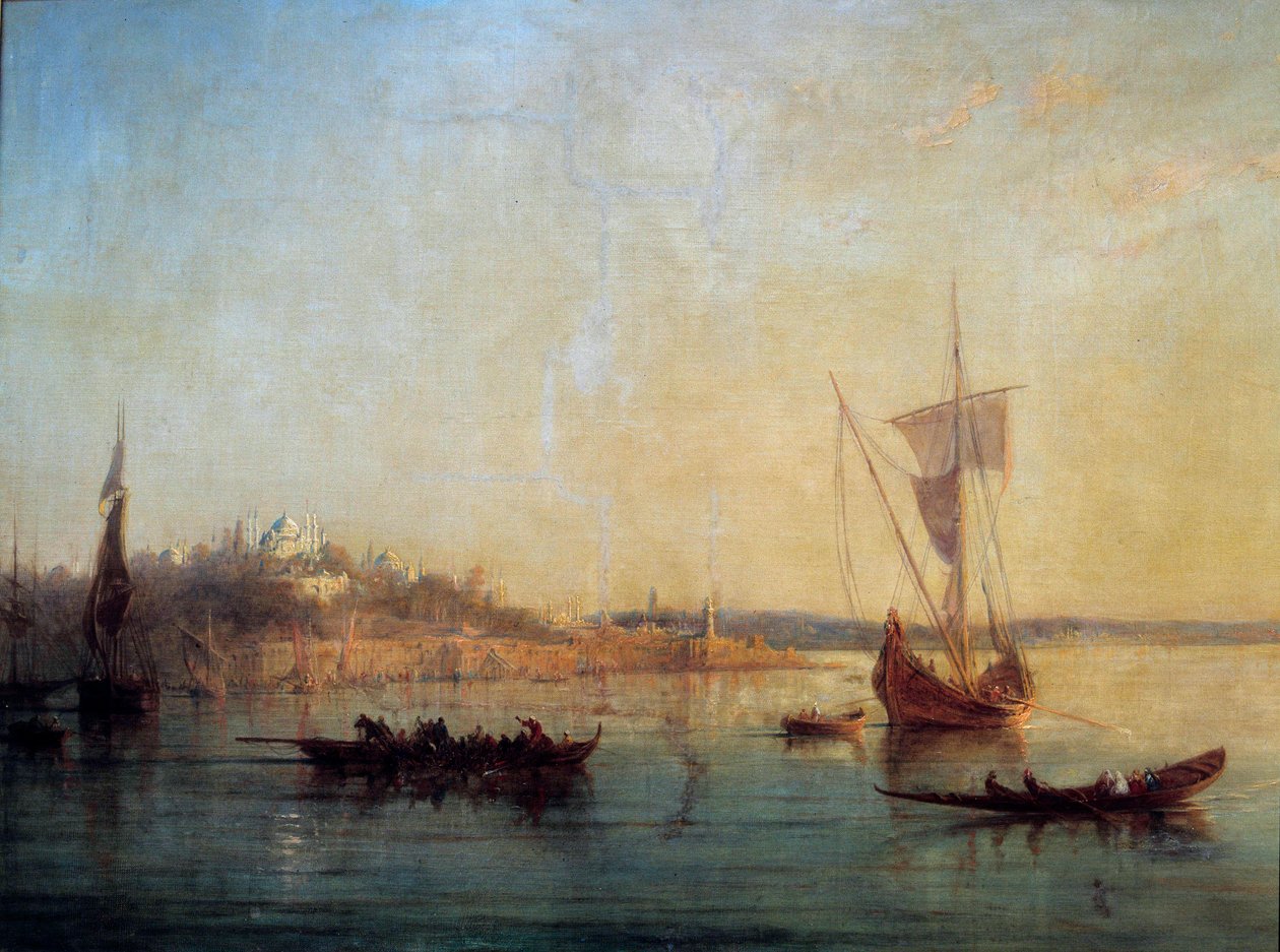 Utsikt over Konstantinopel fra inngangen til Bosporos-maleriet av Francois Pierre Barry (1813-1905) 1869 Søn. 0,64x1 m Marseille, Musee des Beaux Arts av Francois Barry