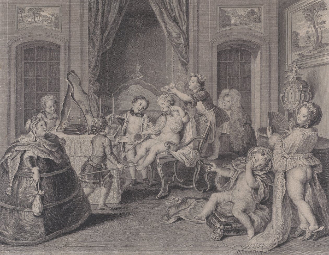 Barneleker Barnespill, 1731. av Francois Bernard Lepicie