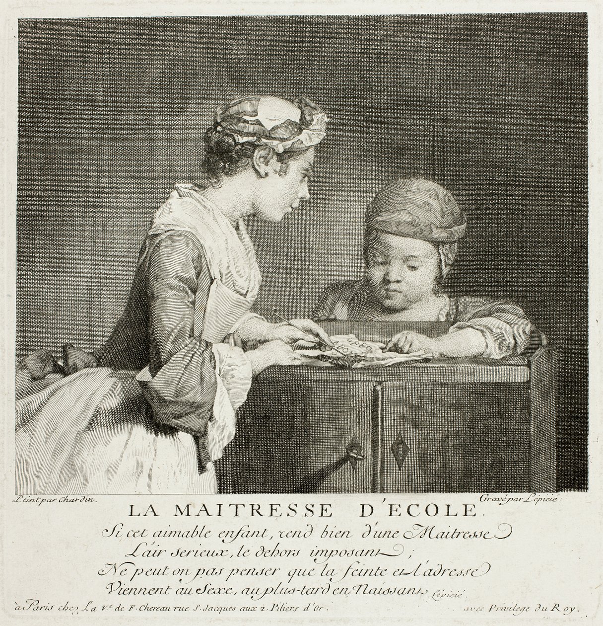 Skolefrue av Francois Bernard Lepicie