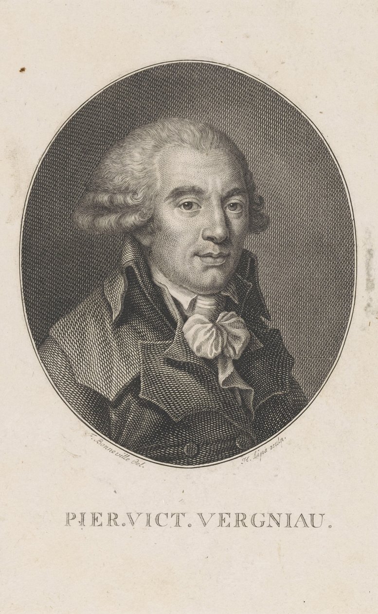 Pierre Victurnien Vergniaud 1753-1793, ca. 1800. av Francois Bonneville