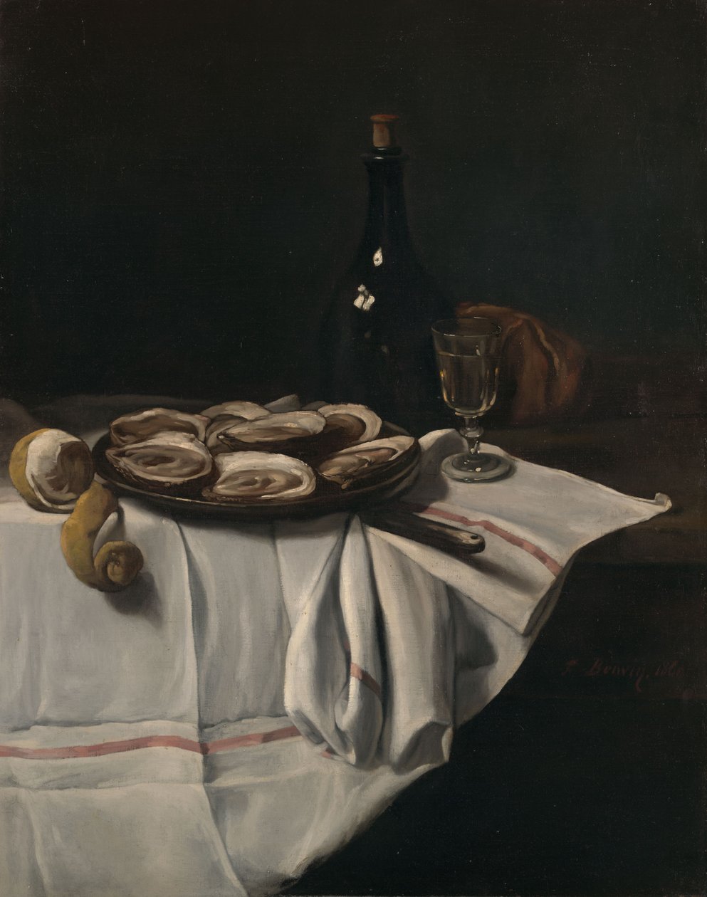 Stilleben med østers av François Bonvin