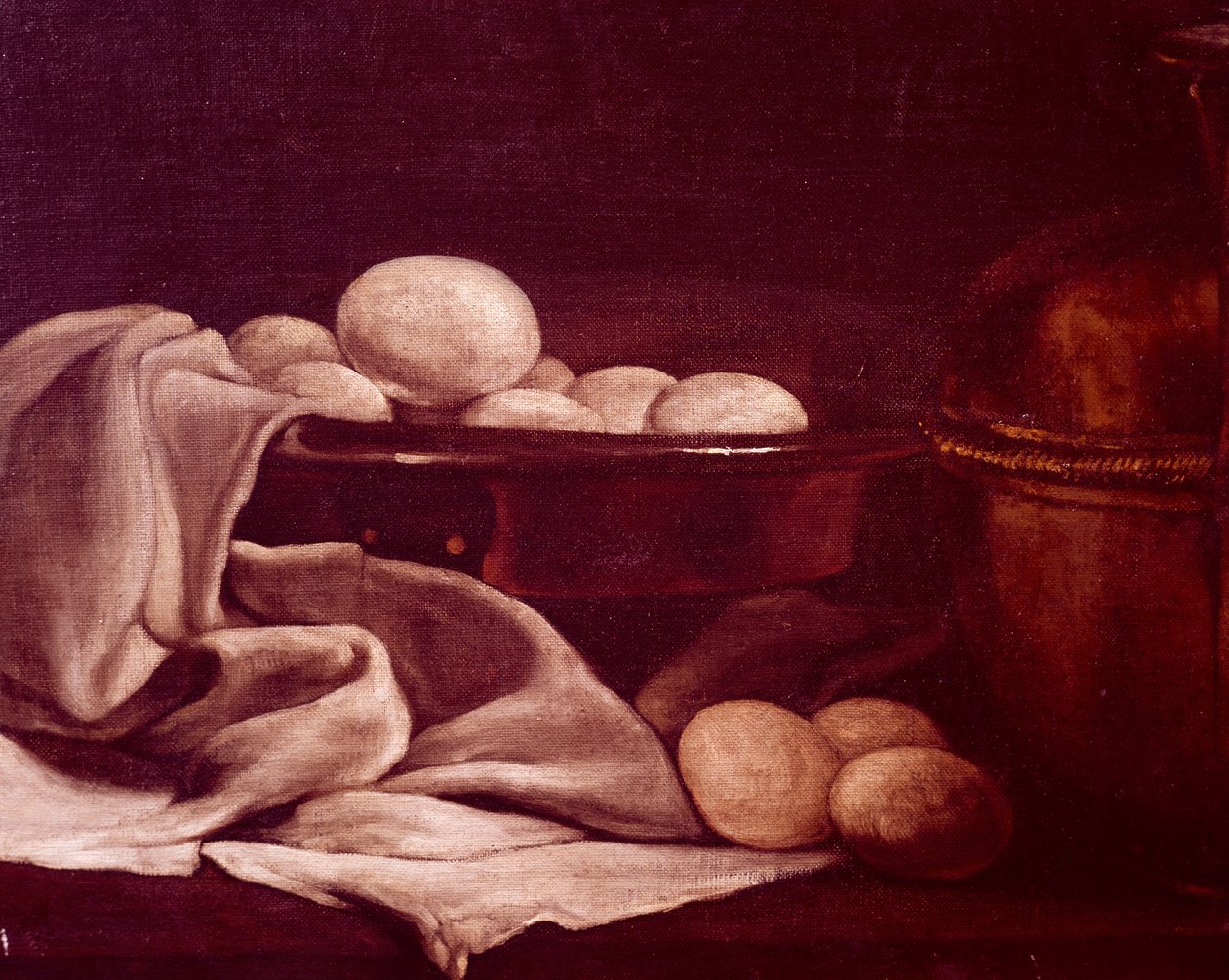 Stilleben som viser brieost av Francois Bonvin (1817-1887), Detalj av François Bonvin