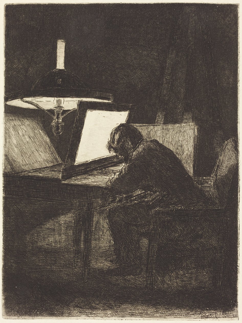 Gravøren (Le Graveur) av François Bonvin