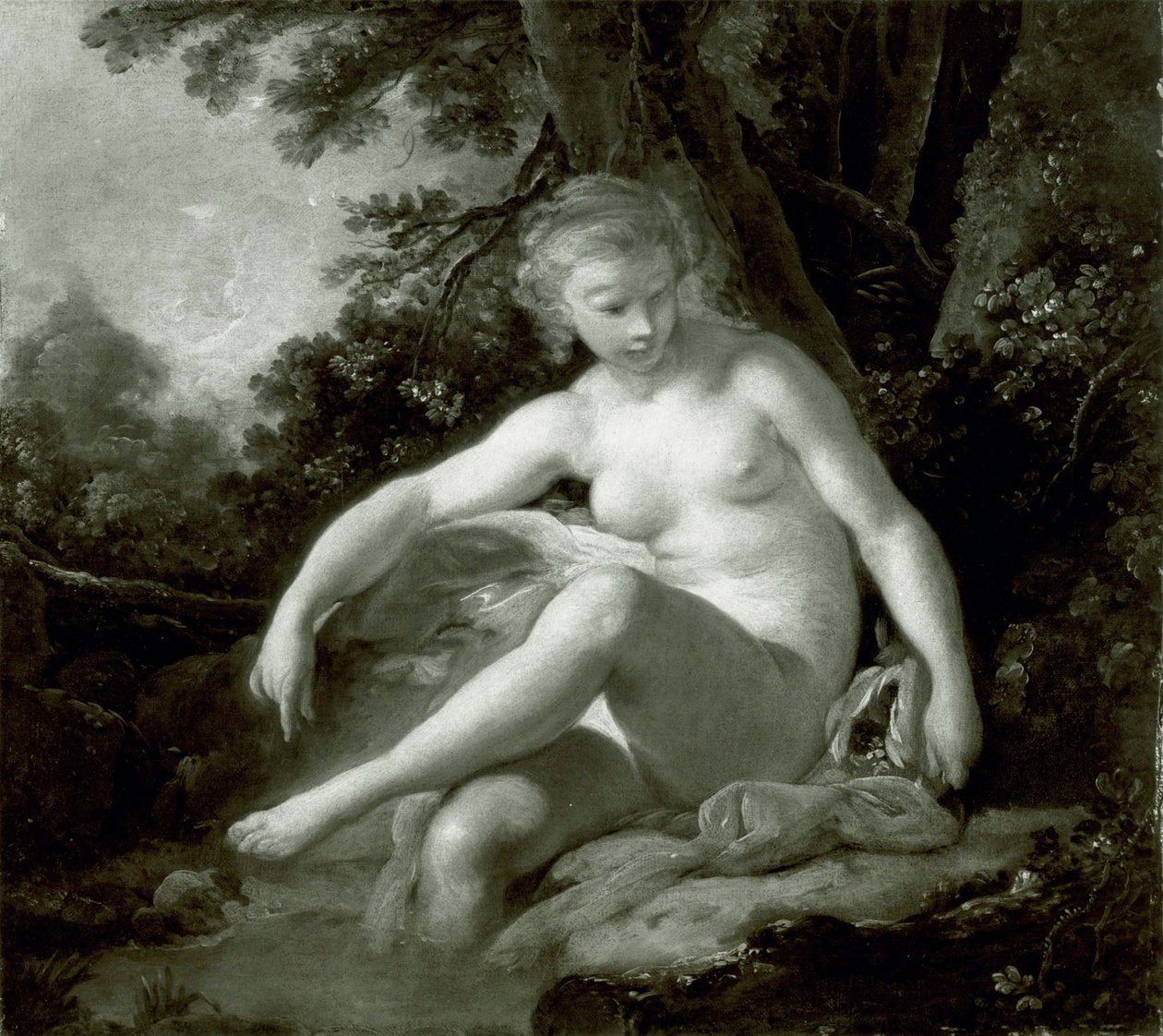 Badende nymfe av François Boucher