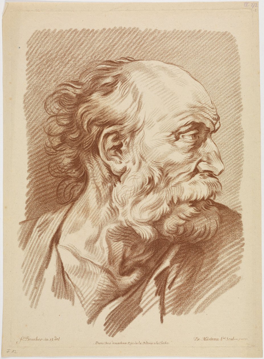 Byste av en gammel mann av François Boucher