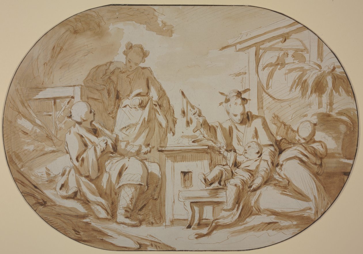 Kinesisk familiescene av François Boucher