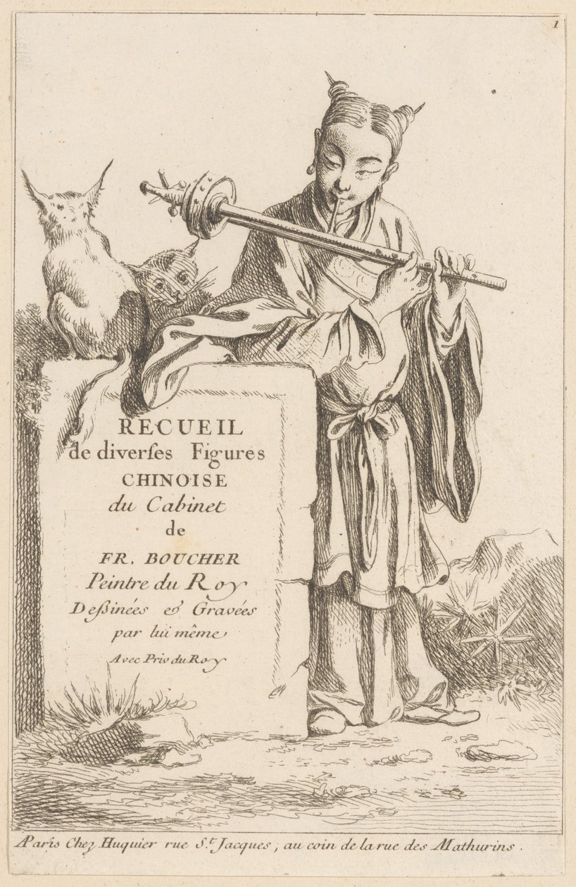 Samling av ulike kinesiske figurer av François Boucher