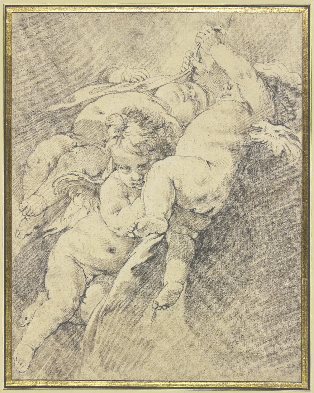 Tre engler som svever i luften av François Boucher