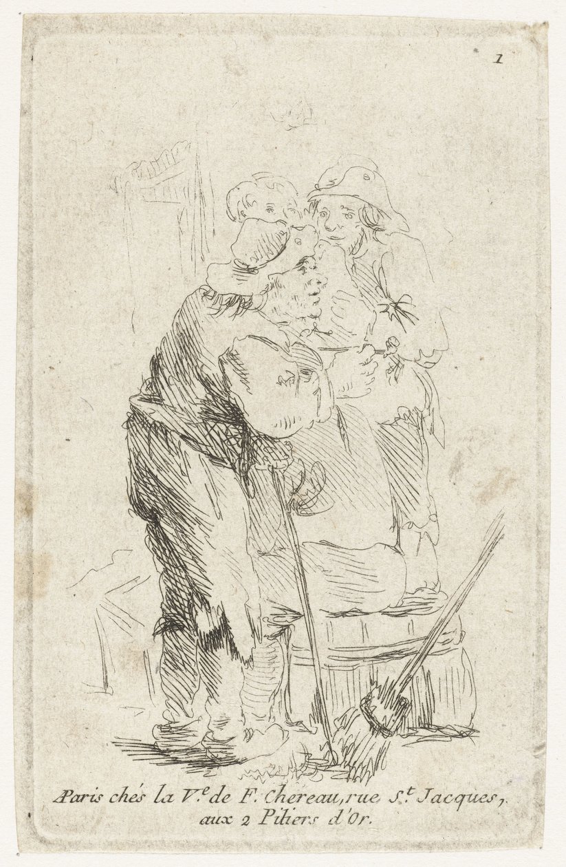 Tre bønder av François Boucher
