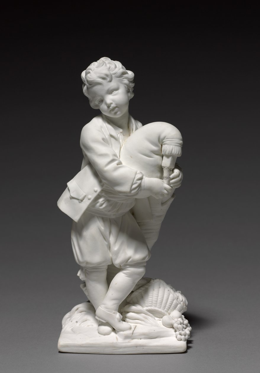 Figur av sekkepiperen, produsert av Vincennes Factory, modellert av Pierre Blondeau, 1748-1752 av François Boucher