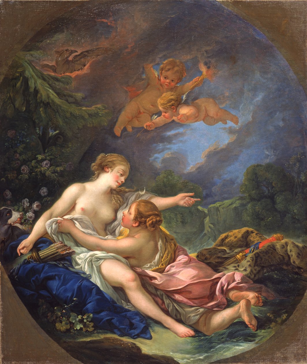 Jupiter og Callisto, ca 1766 (olje på lerret) av François Boucher