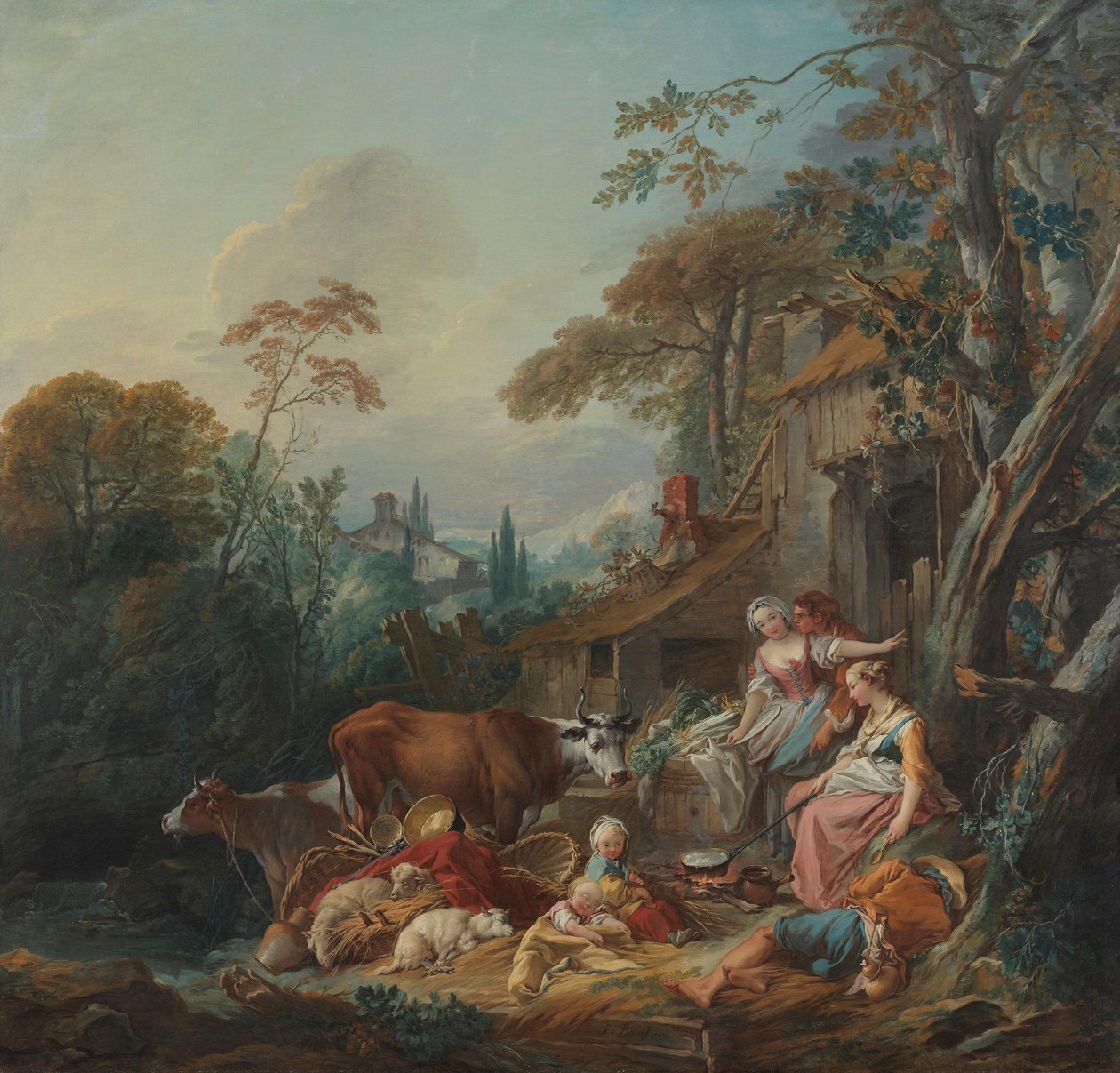 Landlig idyll av François Boucher