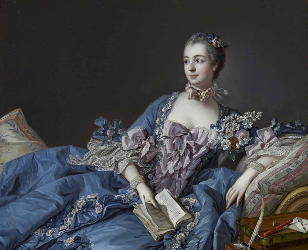 Madame de Pompadour (Jeanne-Antoinette Poisson; 1721–1764) av François Boucher