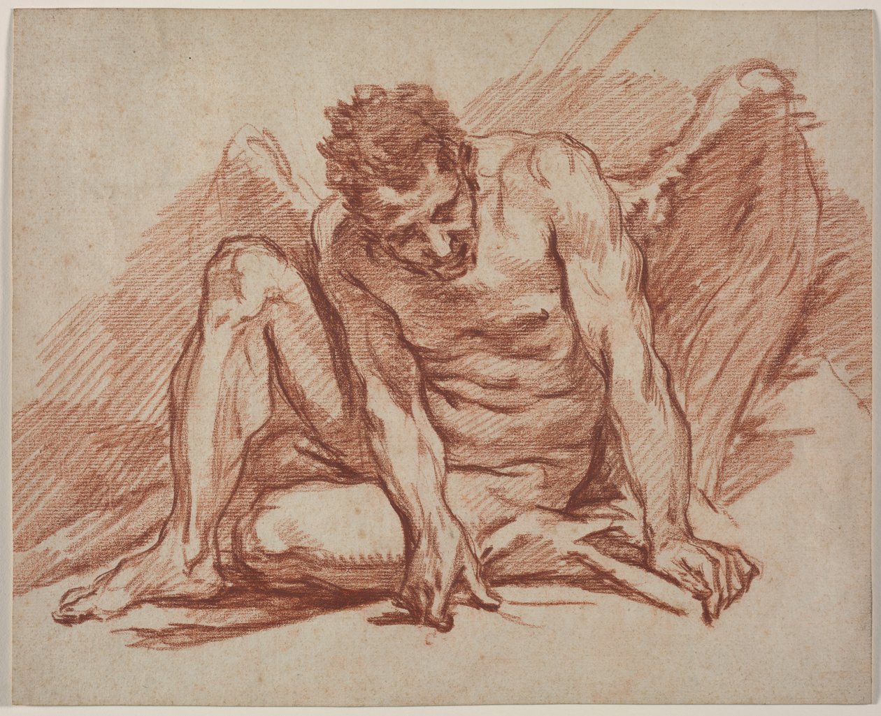 Mannlig akademi med vinger av François Boucher