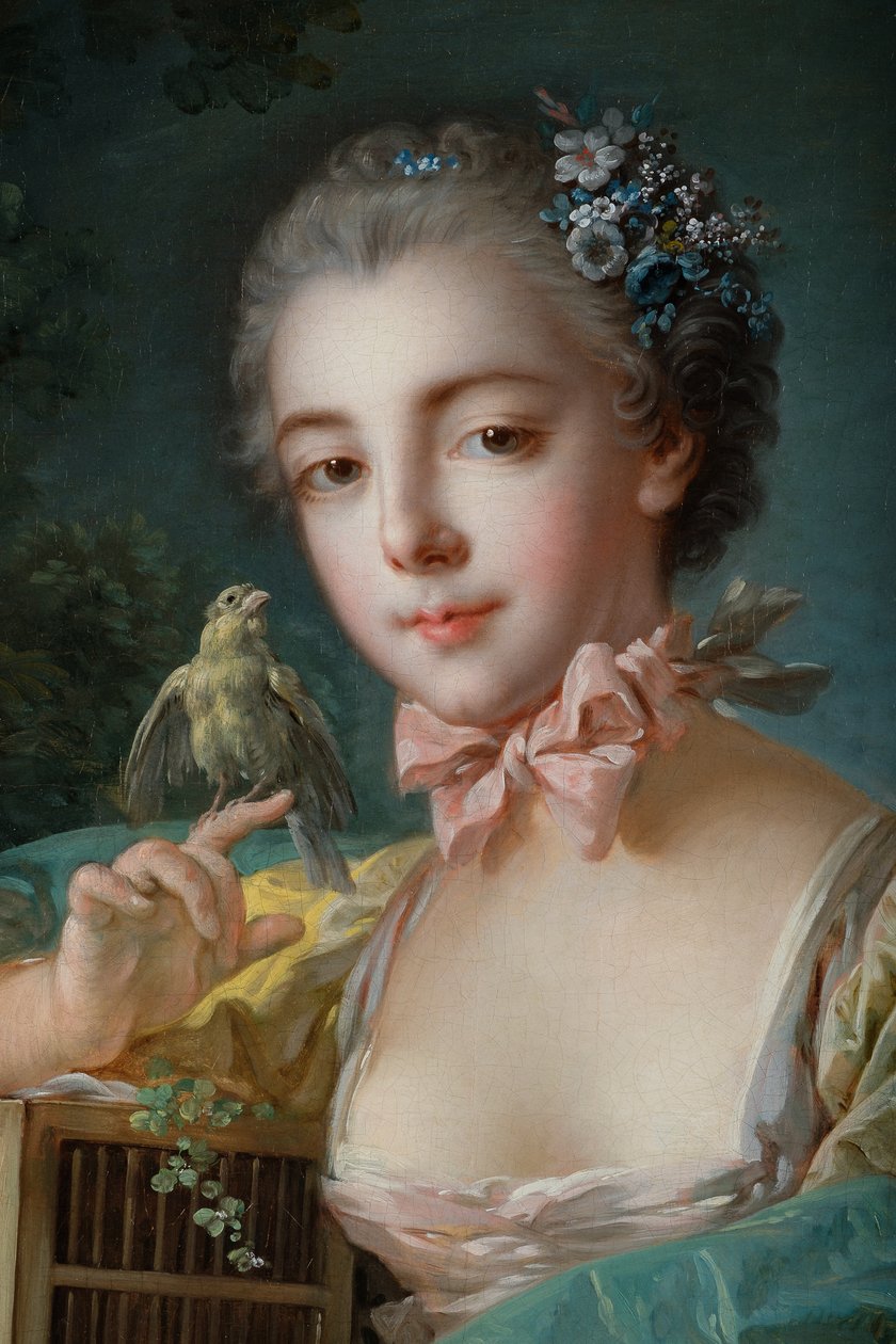 Vermutliches Porträt von Marie-Emilie Baudouin, Tochter des Malers av François Boucher
