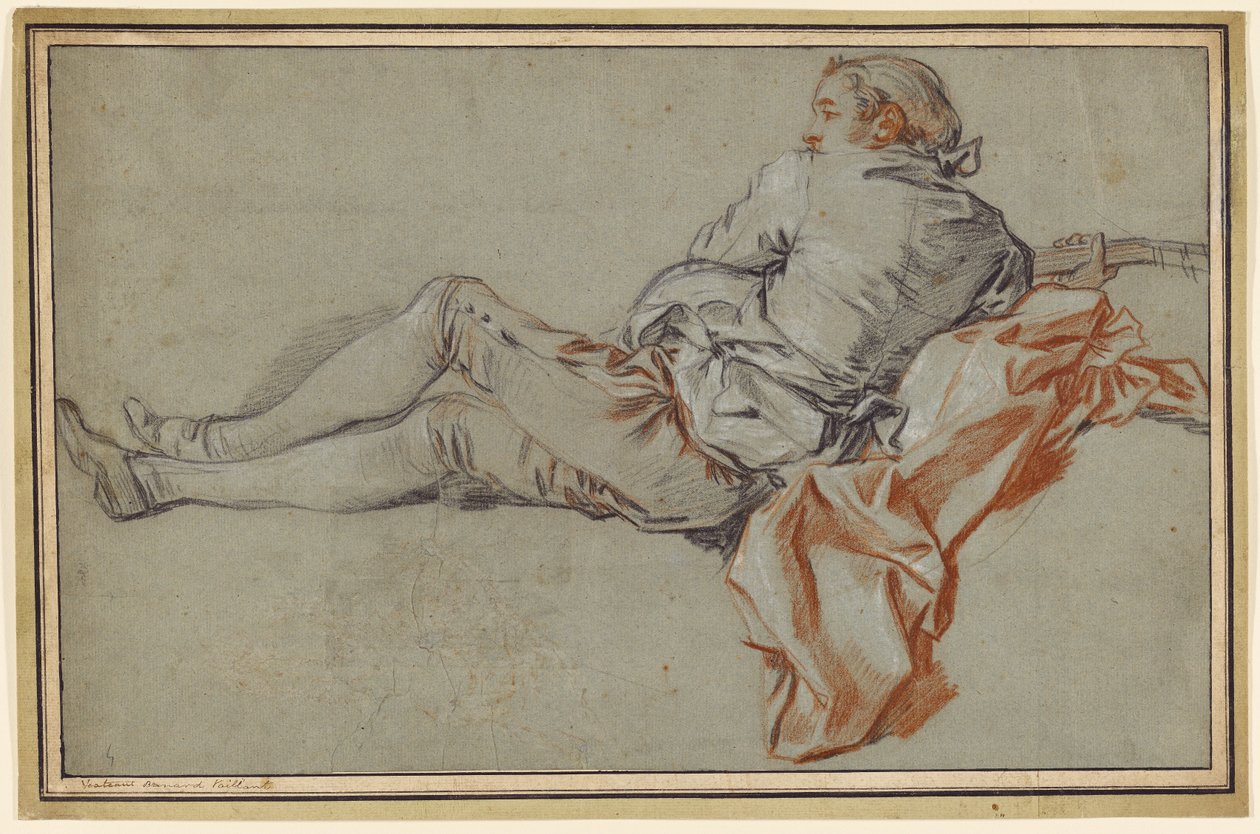 Liggende mannlig figur av François Boucher