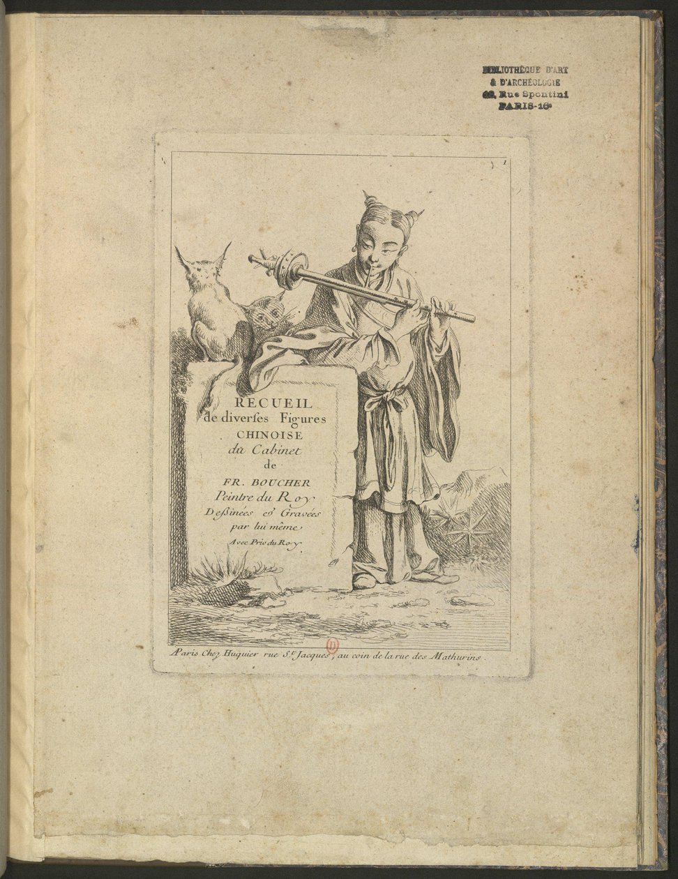 Samling av forskjellige kinesiske figurer fra François Bouchers kabinett av François Boucher