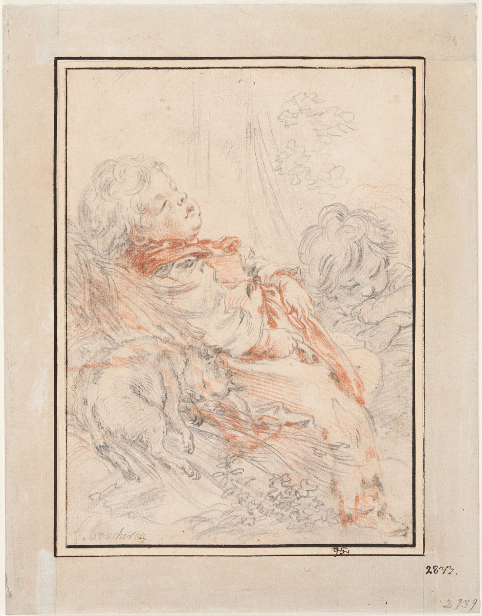 Sovende barn av François Boucher
