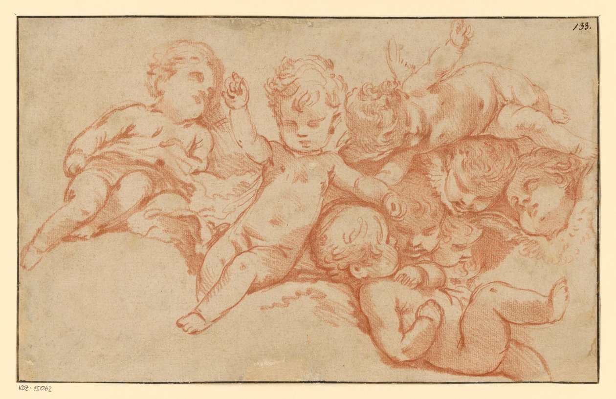 Lekende putter (mottrykk) av François Boucher