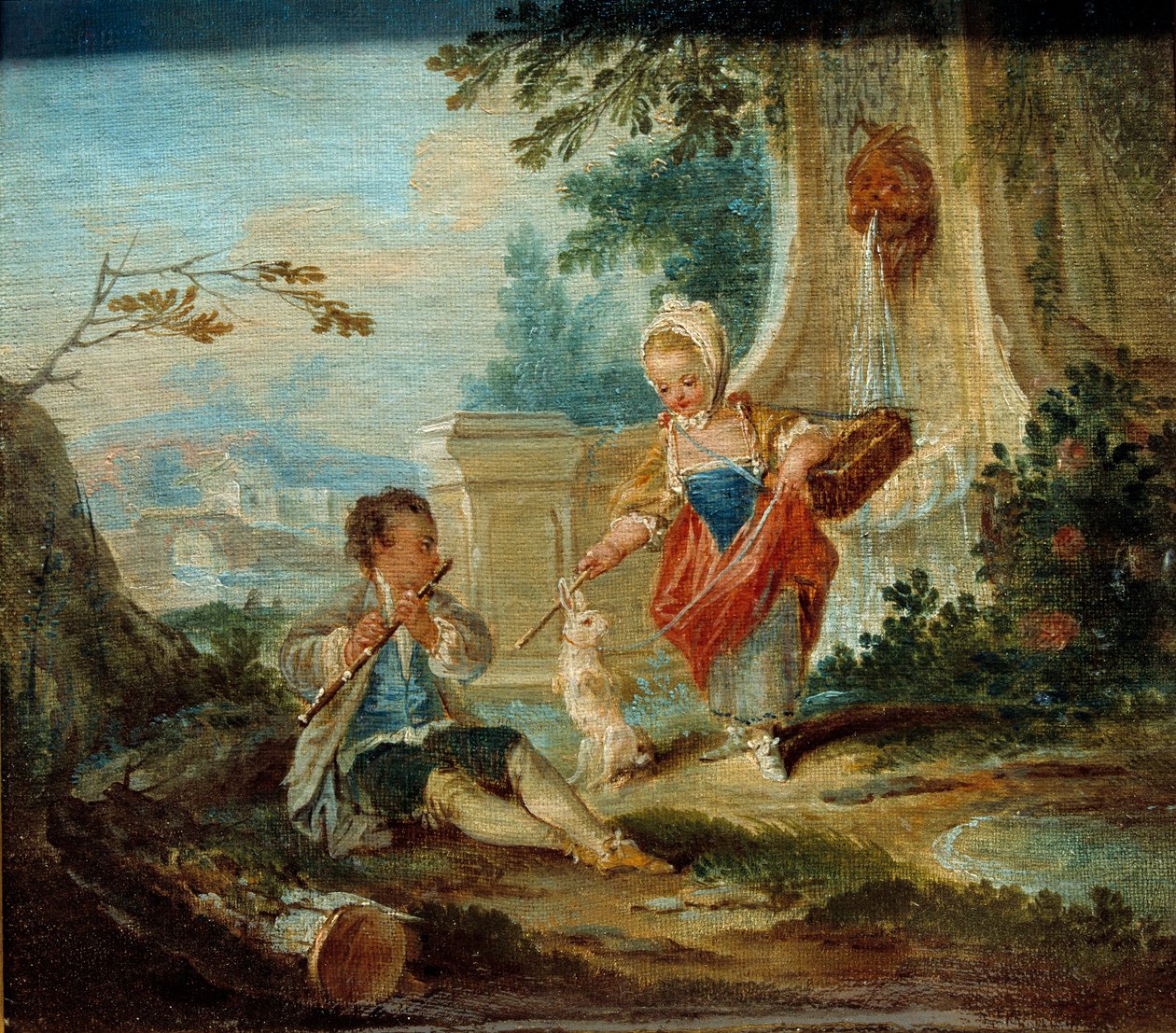 The Rabbit Savant-maleriet av Francois Boucher (1703-1770) av François Boucher