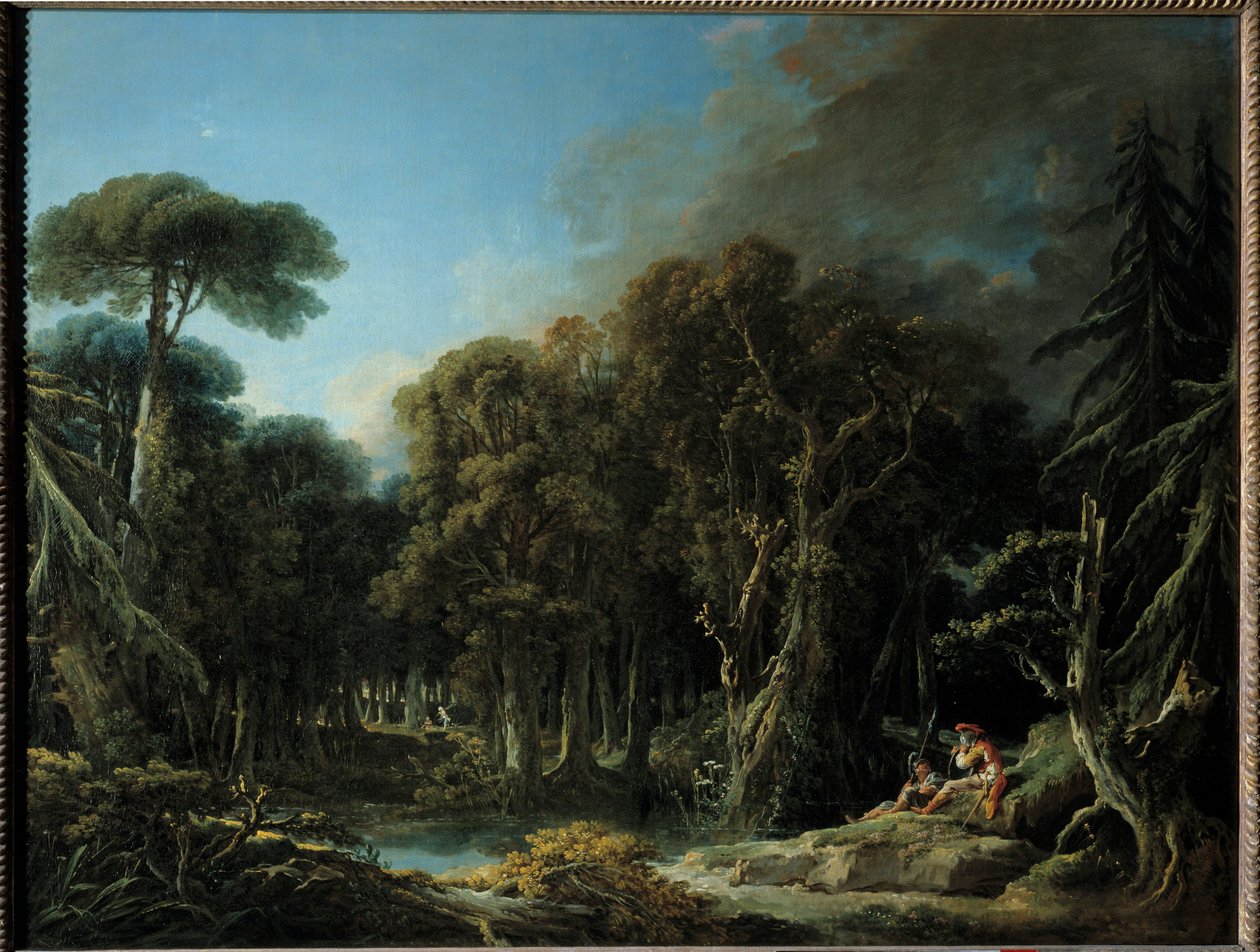 Skogmaleriet av Francois Boucher (1703-1770) 1740 Søn. 1,31x1,63 m av François Boucher