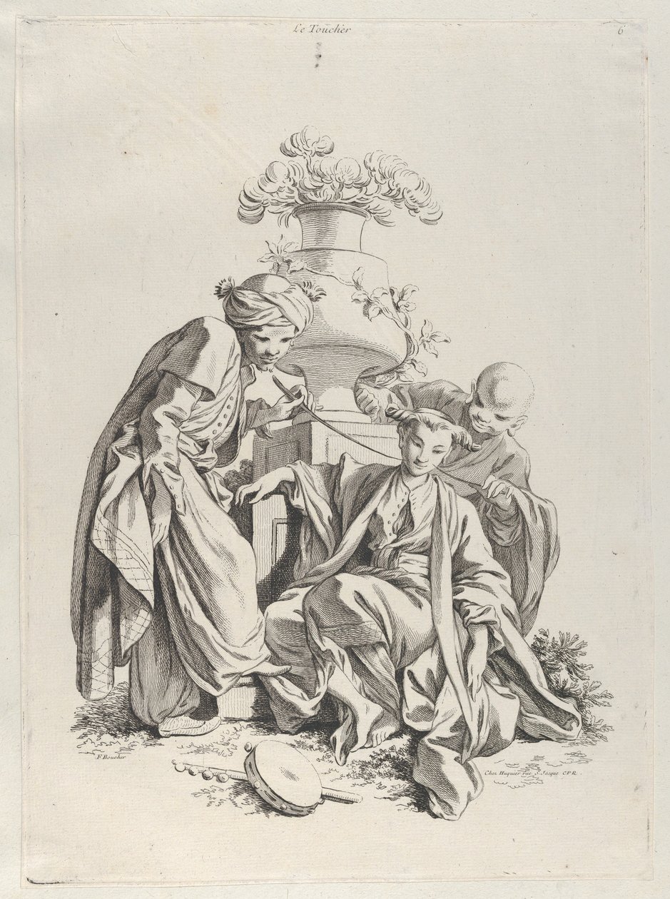 Berøring, fra «De fem sansene» av François Boucher