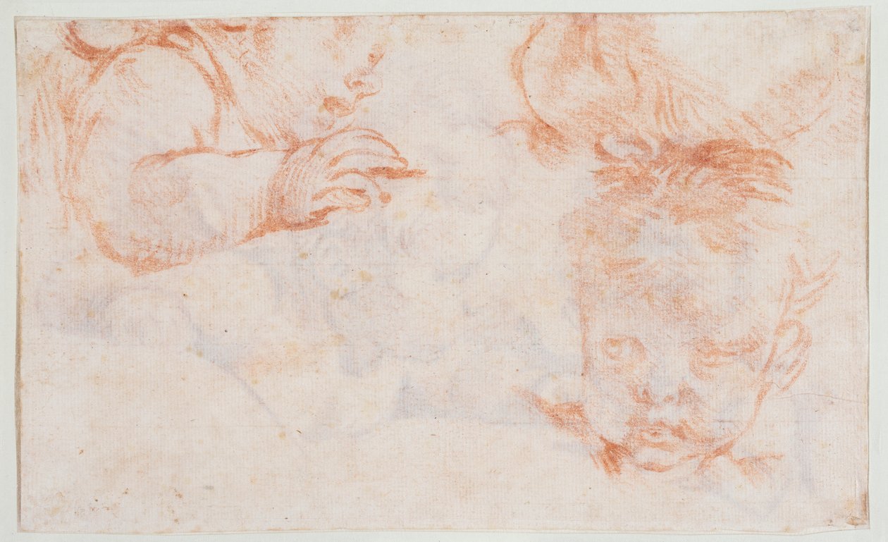 Tre guttehoder. Studier til et dørstykke på Amalienborg av François Boucher