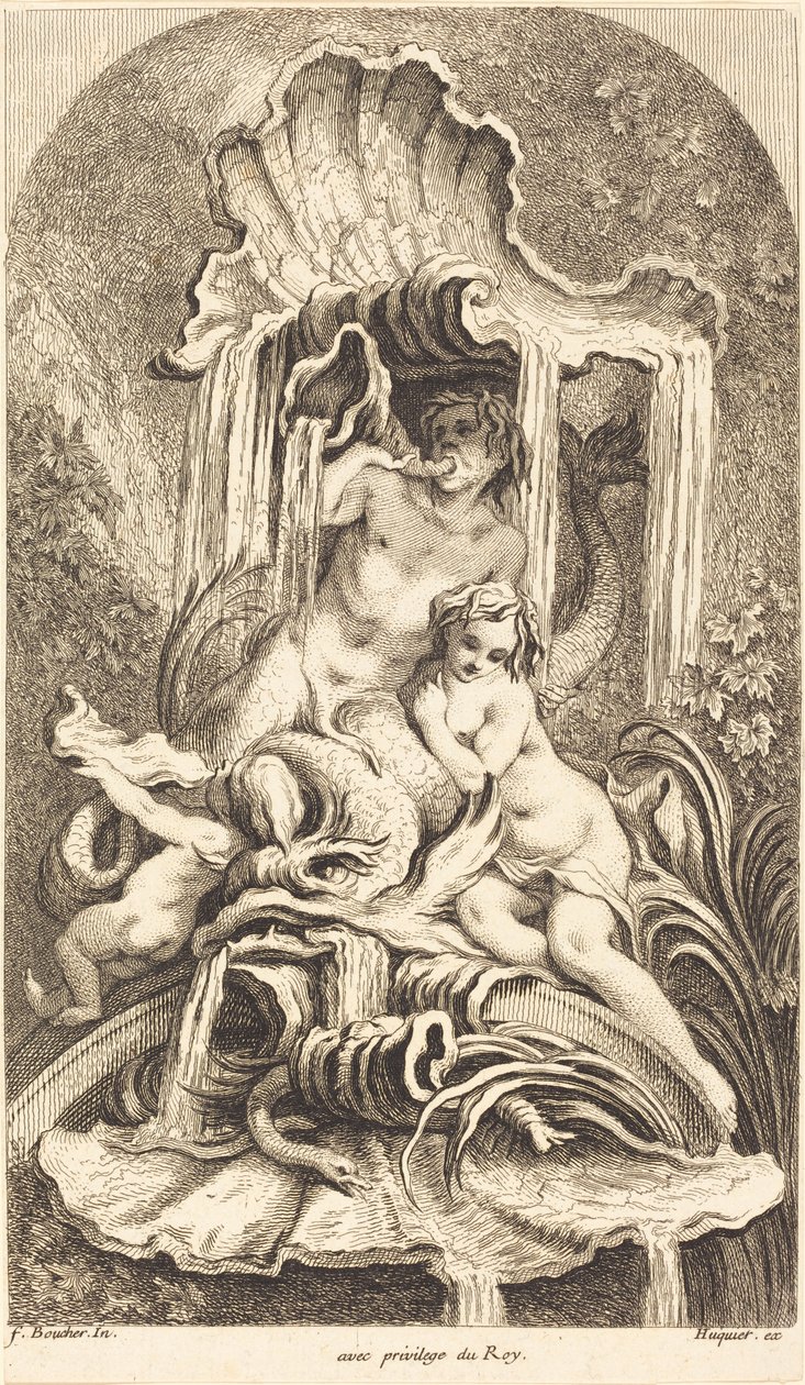 Triton og nymfe av François Boucher