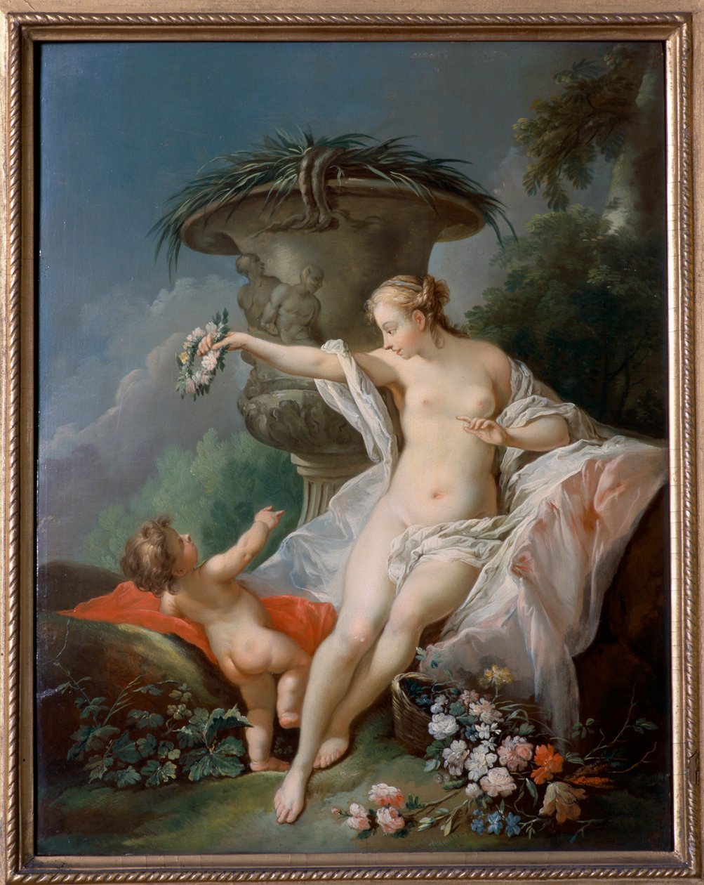 Venus og Amor (olje på lerret) av François Boucher