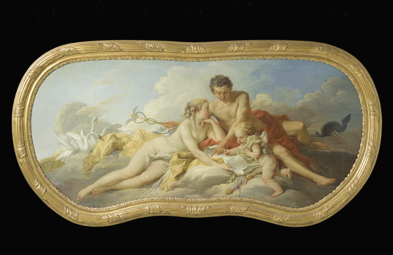Venus og Merkur gir Cupido veiledning av François Boucher