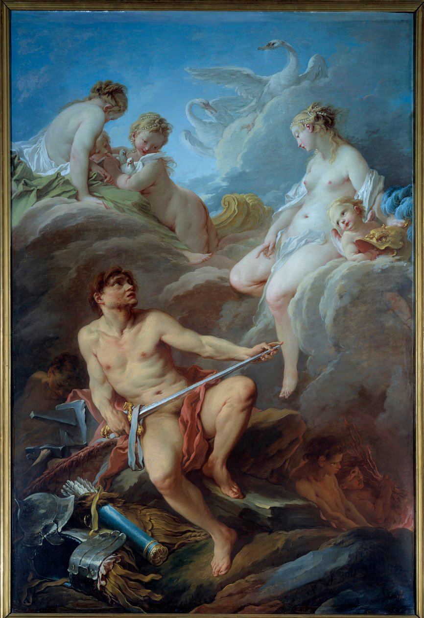 Venus ber Vulcan om våpen til Enee-maleri av Francois Boucher (1703-1770) 1732 Søn. 2,52x1,75 m av François Boucher