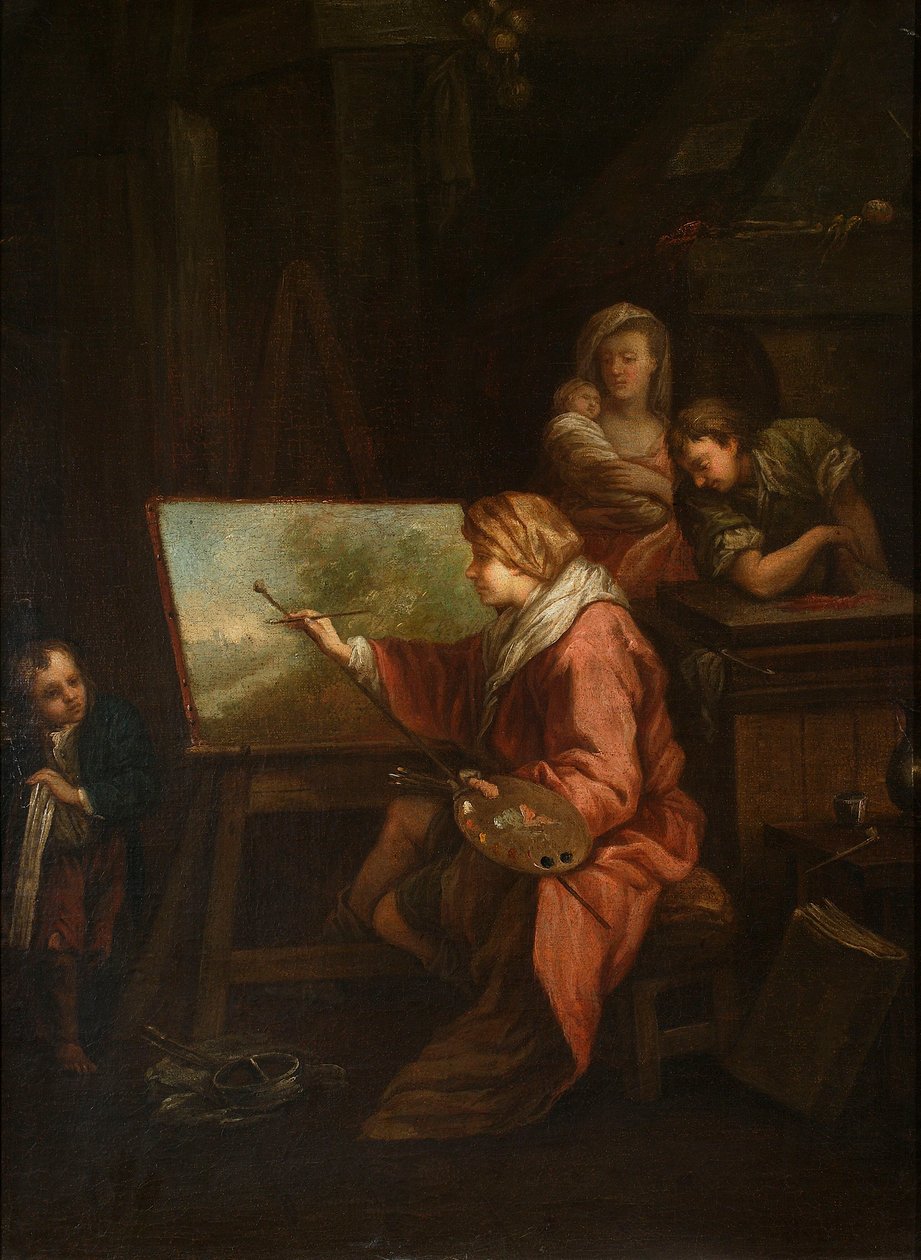 I malerens atelier («Landskapsmaleren» eller «Maleren ved staffeliet») av François Boucher