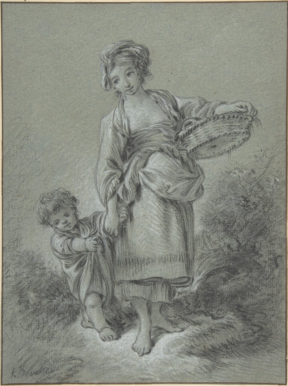 Kvinne og gutt av François Boucher