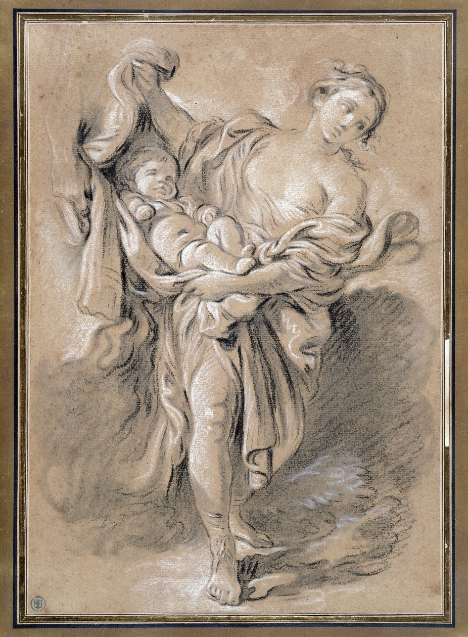 Kvinne med barn av François Boucher