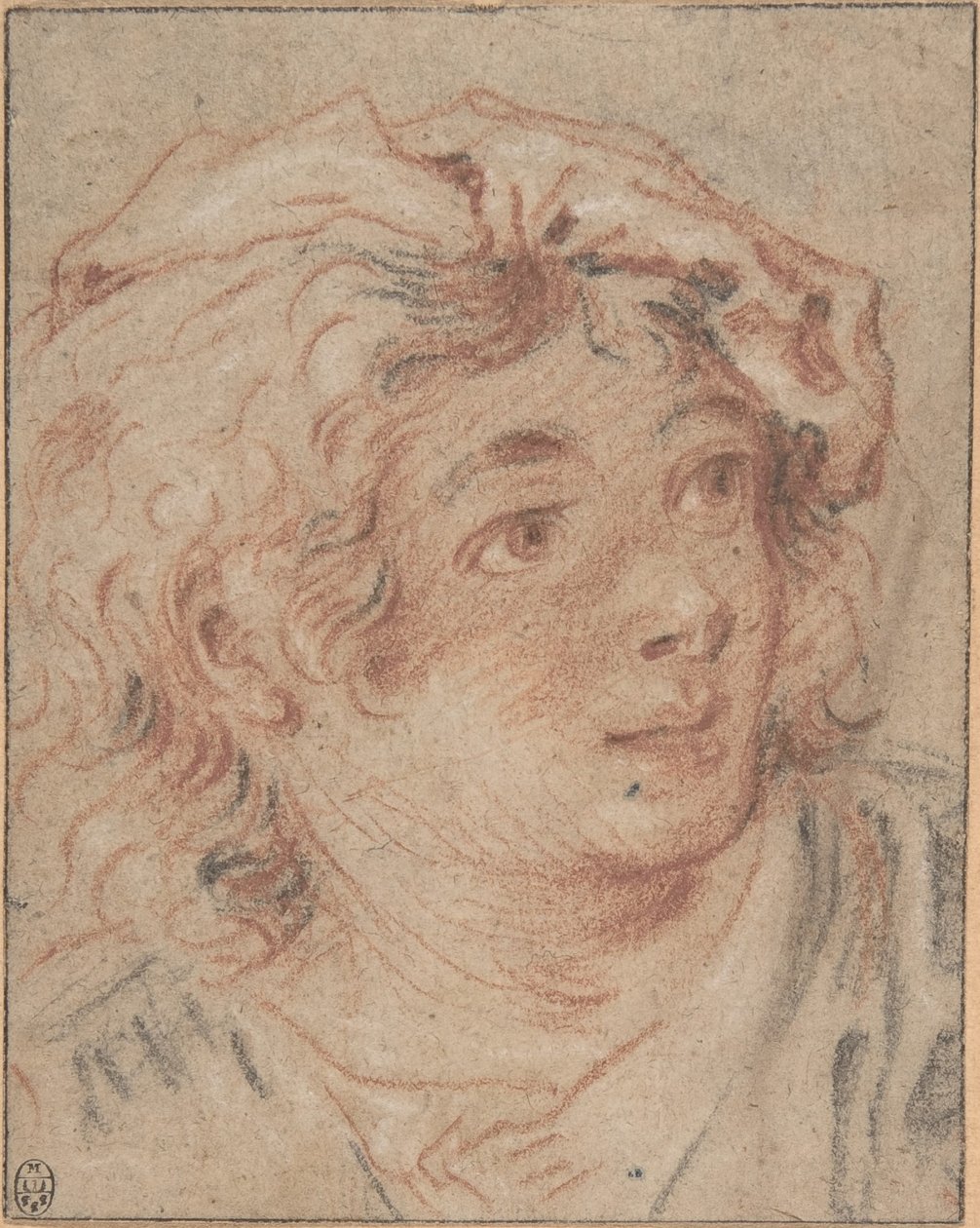 Ung mann med beret av François Boucher