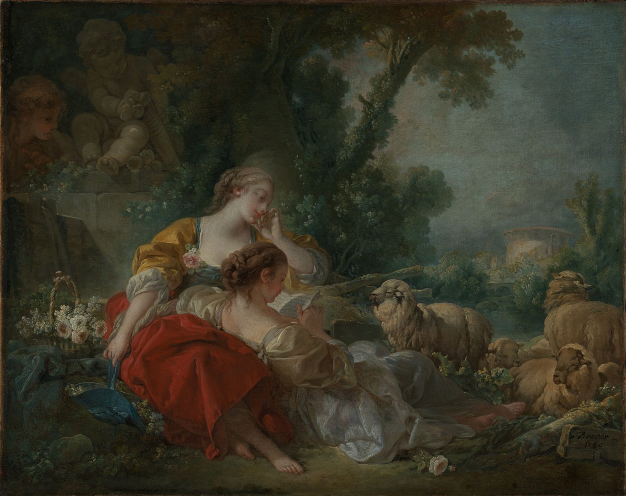 To sauehyrder av François Boucher