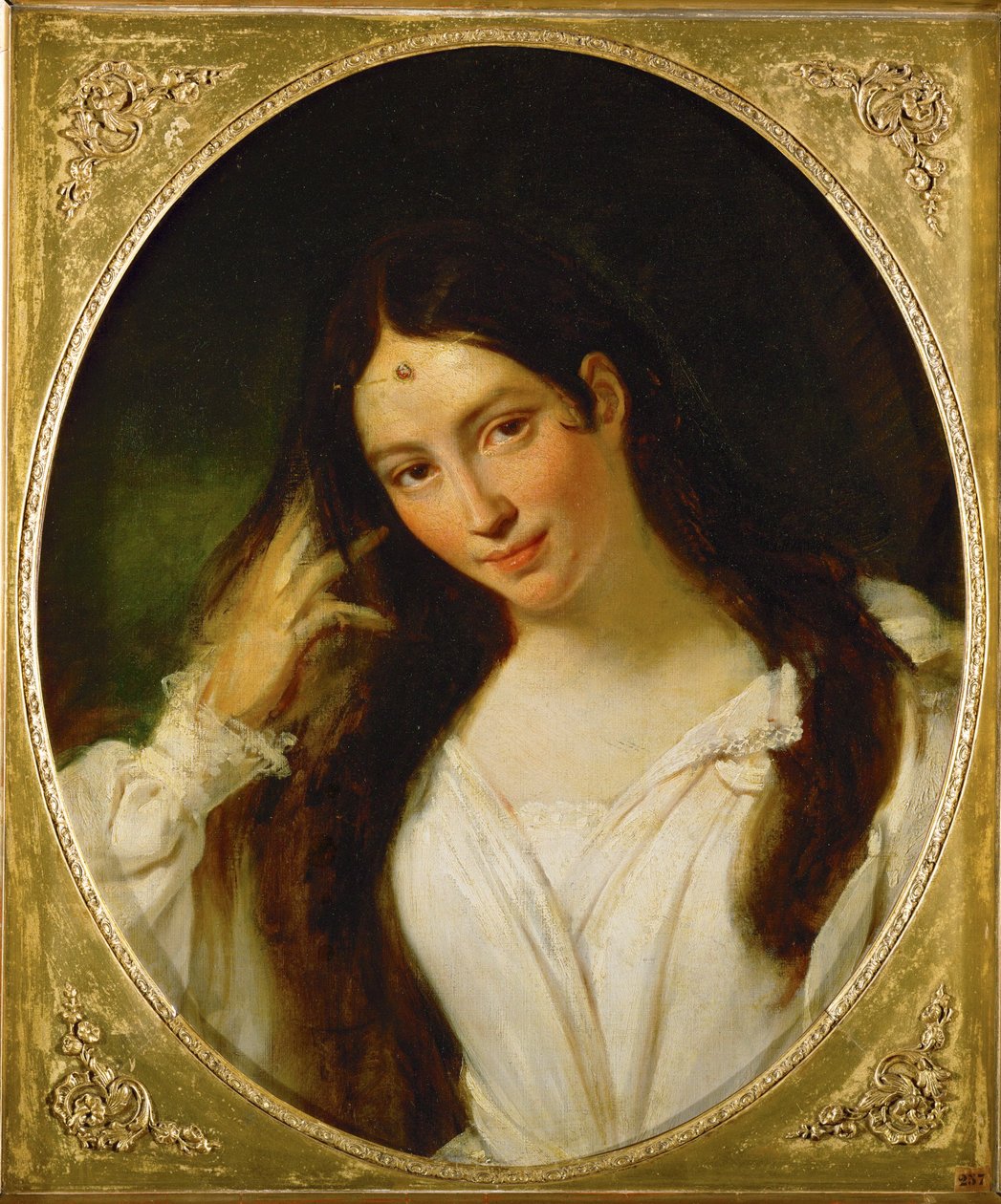 Malibran i Desdemona - Sangerinnen Maria de la Felicidad Garcia, kalt Malibran, som Desdemona ... av Francois Bouchot
