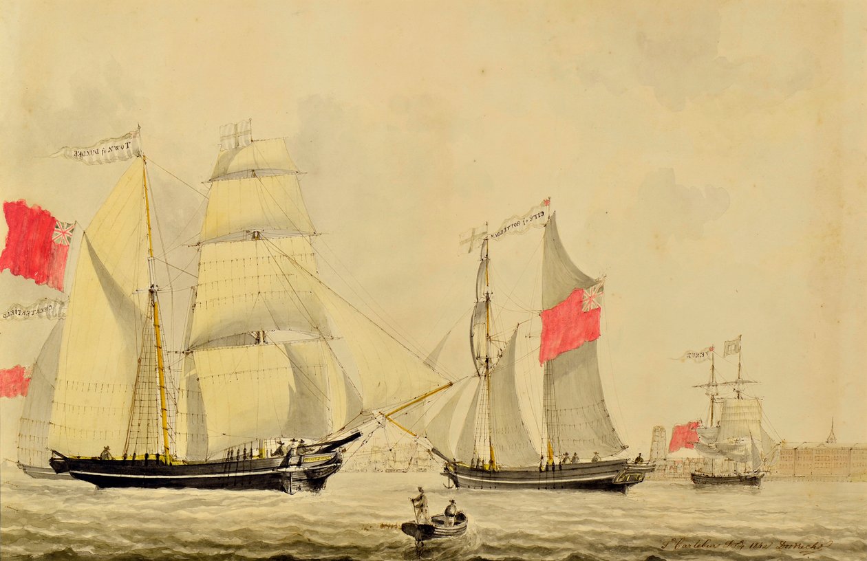 Chesterfield, byen Dundee, byen Rotterdam og Venus nær Rotterdam av Francois Carlebur