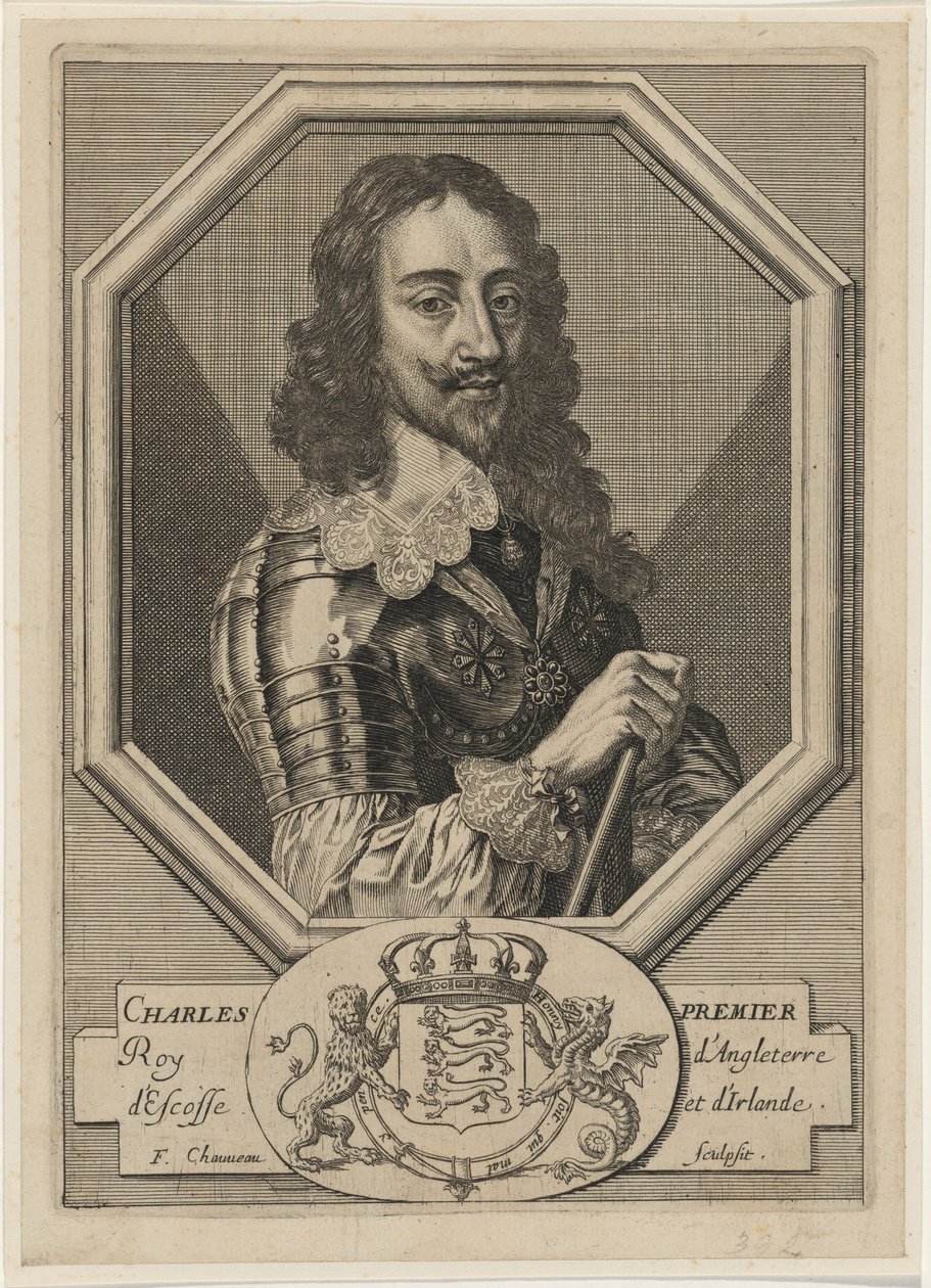 Karl I i en åttekantet ramme av Francois Chauveau