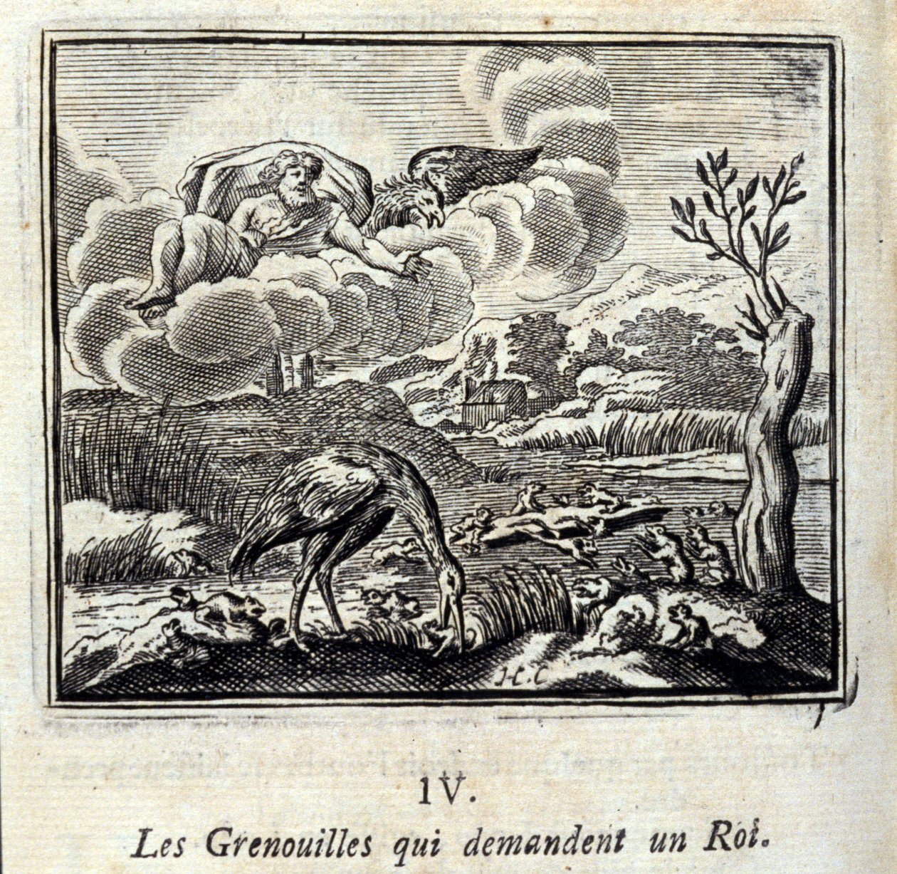 Fabler av Jean de La Fontaine (1621-95). Illustrasjon av François Chauveau (1613-1676). Utgave av 1728. av Francois Chauveau