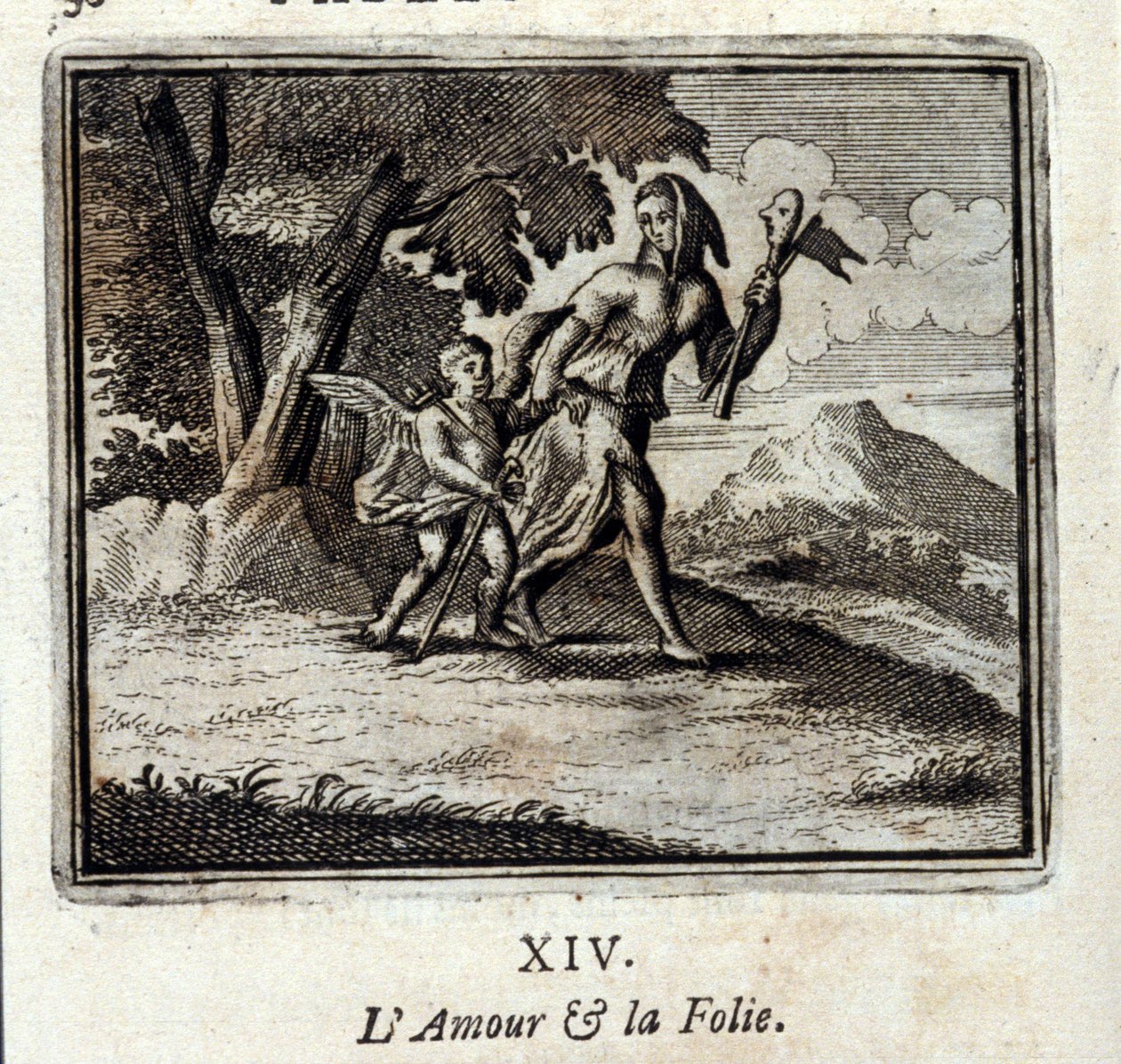 Kjærlighet og galskap. Fabler av Jean de La Fontaine (1621-95). Illustrasjon av François Chauveau (1613-1676). Utgave av 1728. av Francois Chauveau