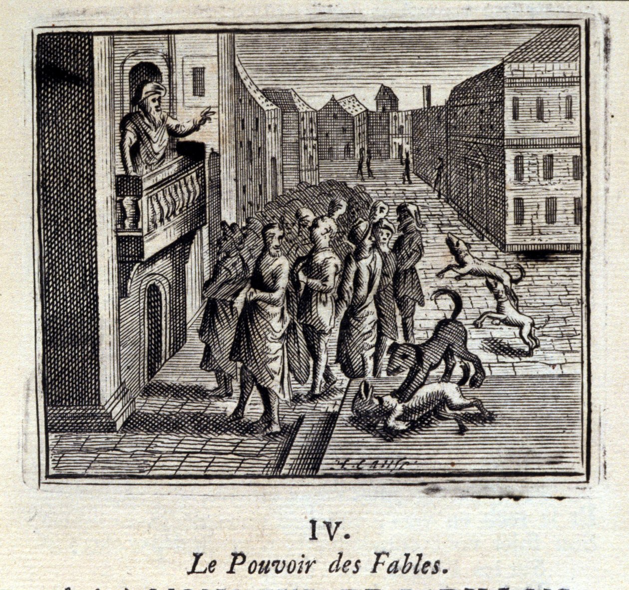 Fablenes kraft. Fabler av Jean de La Fontaine (1621-95). Illustrasjon av Francois Chauveau (1613-1676). Utgave av 1728. av Francois Chauveau