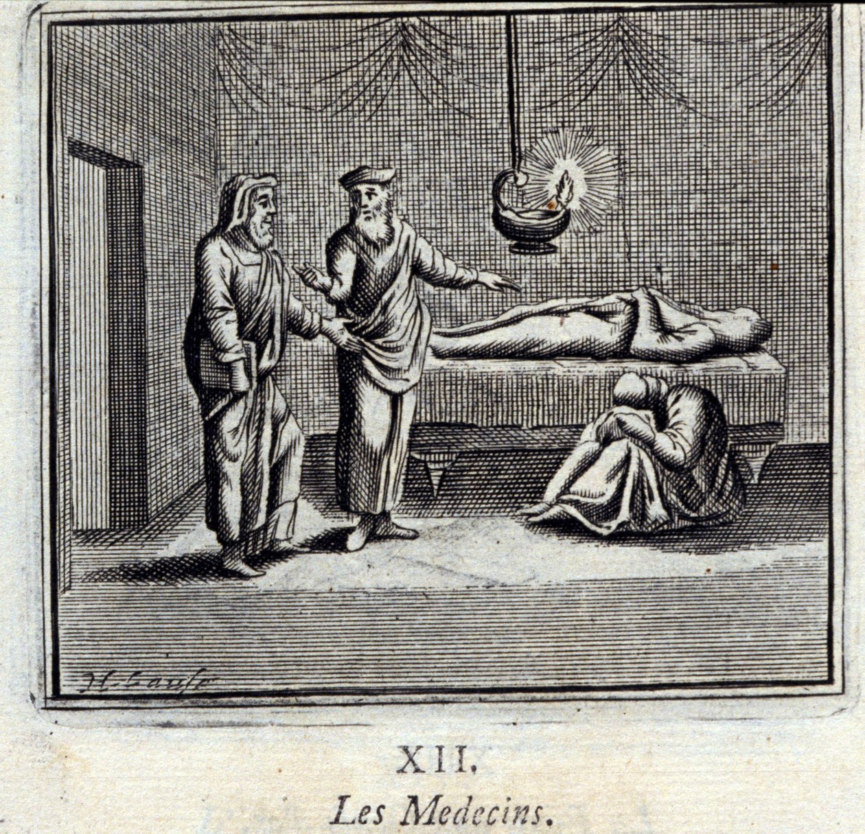 Legene. Fabler av Jean de La Fontaine (1621-95). Illustrasjon av Francois Chauveau (1613-1676). Utgave av 1728. av Francois Chauveau