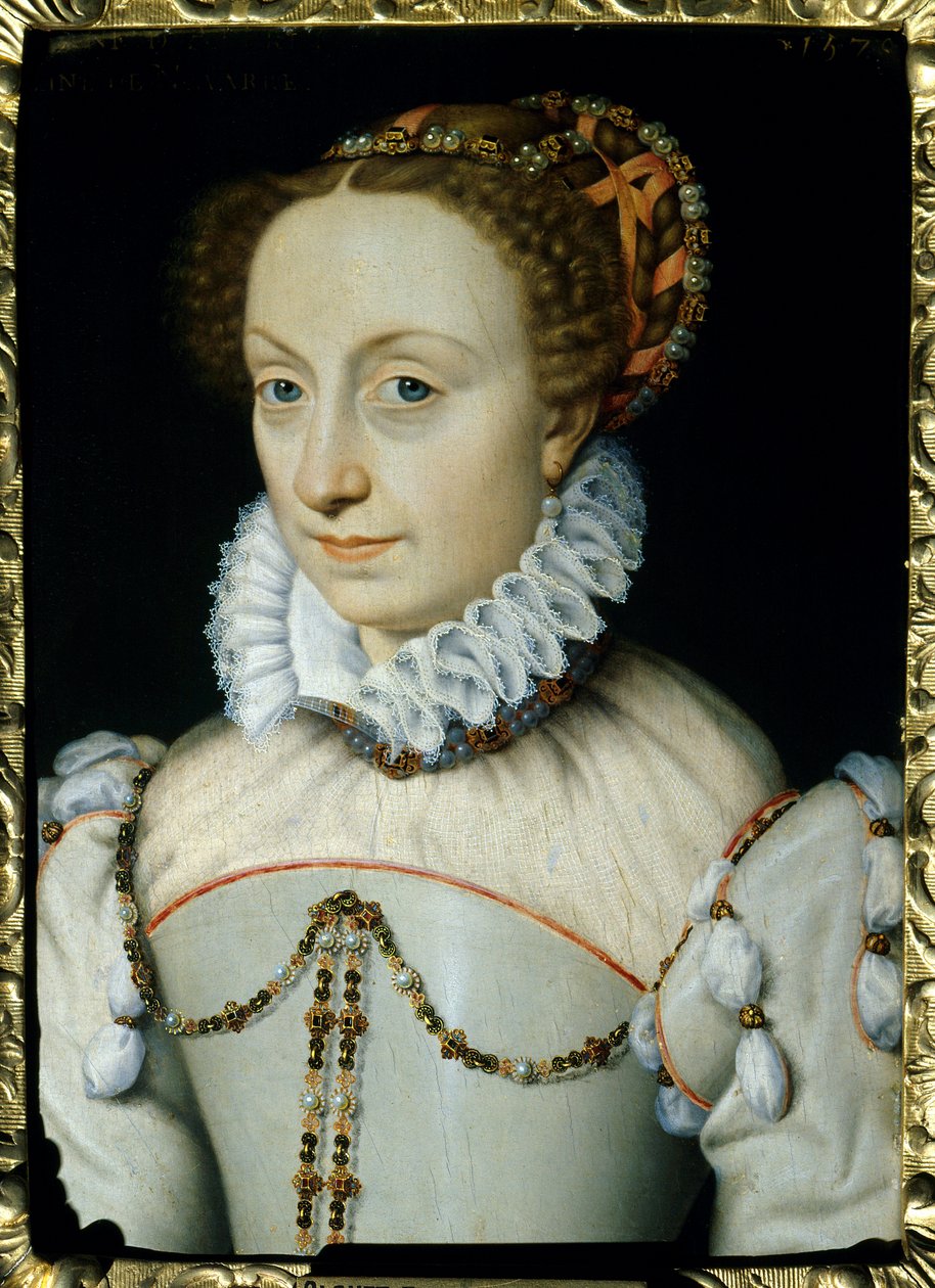 Portrett av Jeanne av Albret (eller Joan III av Albret), dronning av Navarra (1528-1572). Maleri av Francois Clouet (1515-1572) av François Clouet