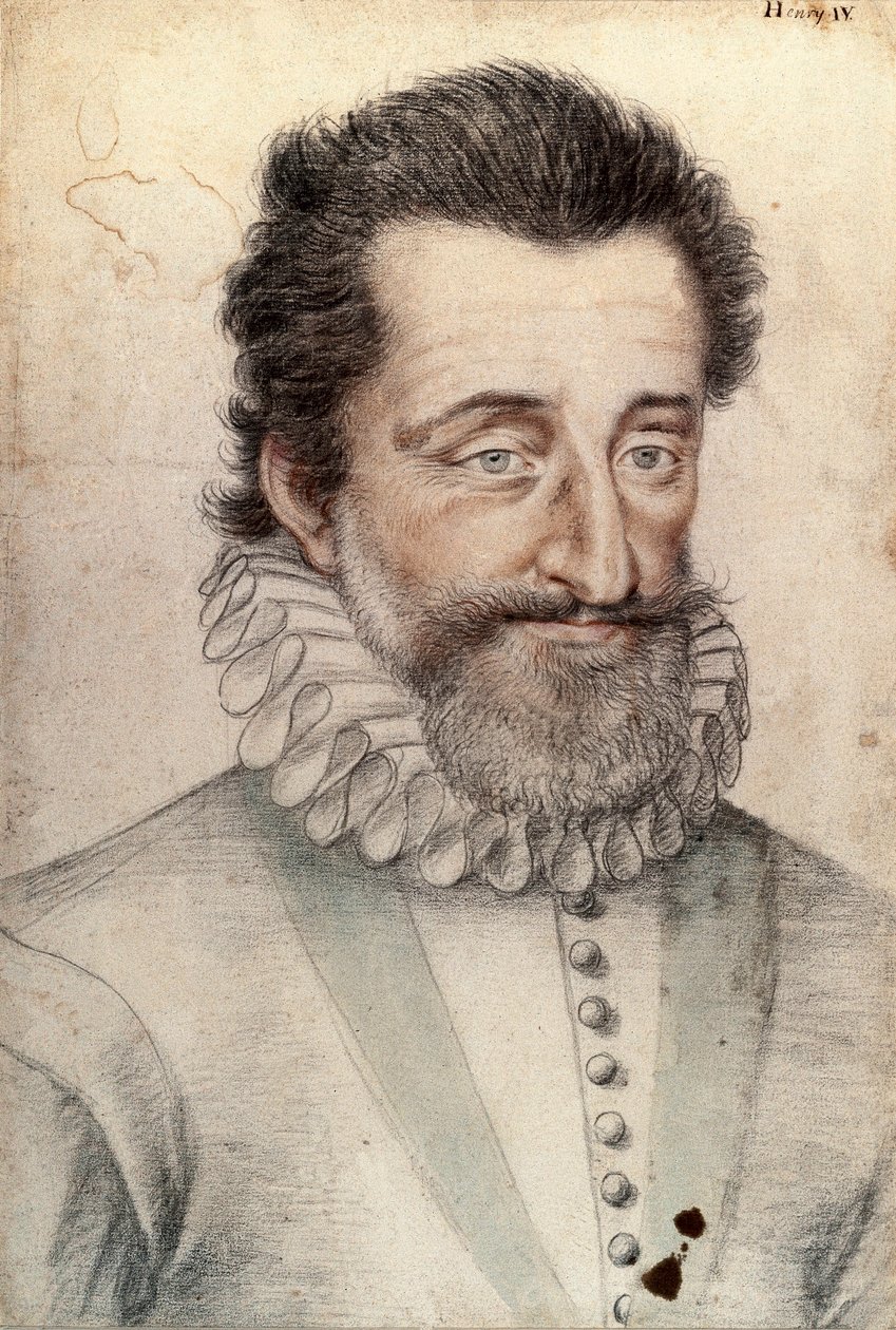 Portrett av kong Henrik IV av Frankrike (1553-1610) av François Clouet