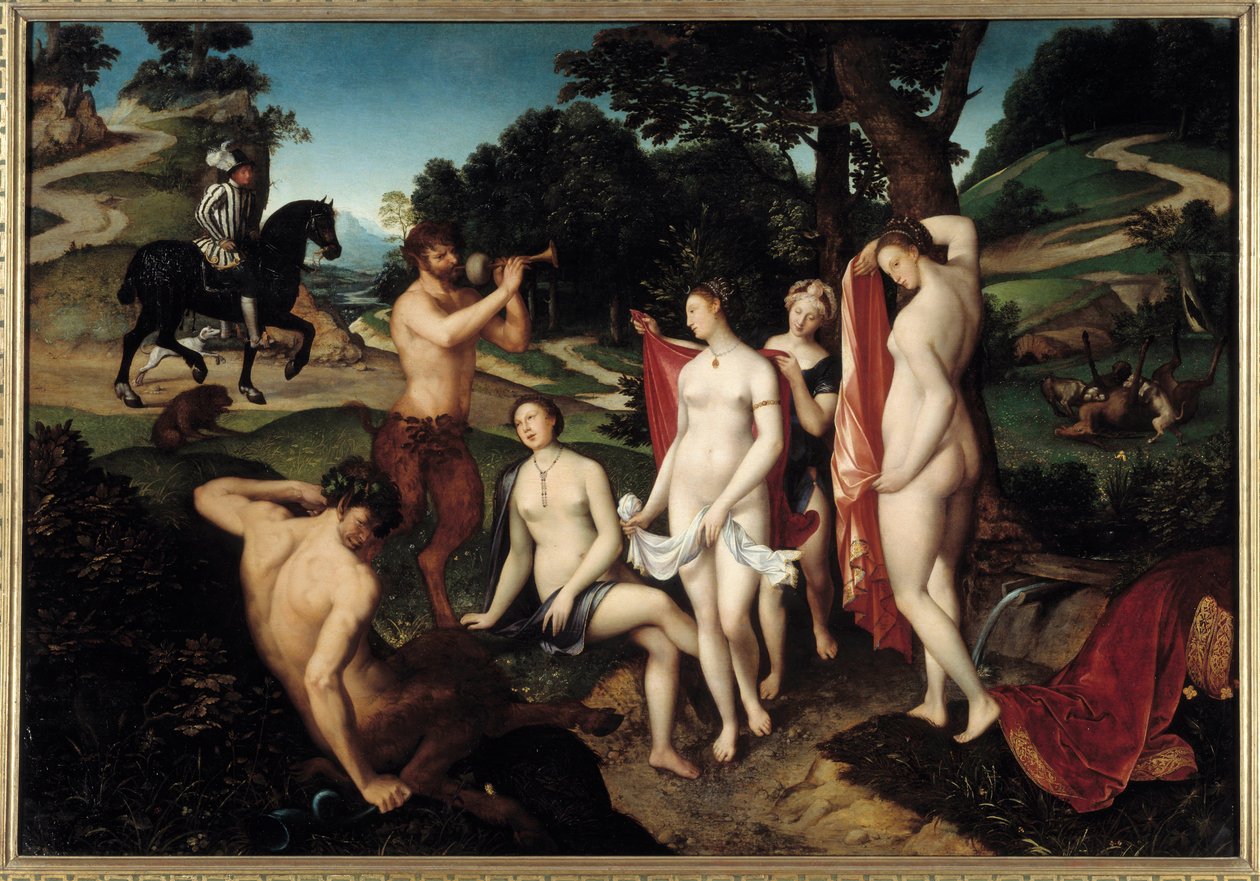 The Bath of Diana, ca 1565 (olje på tre) av François Clouet