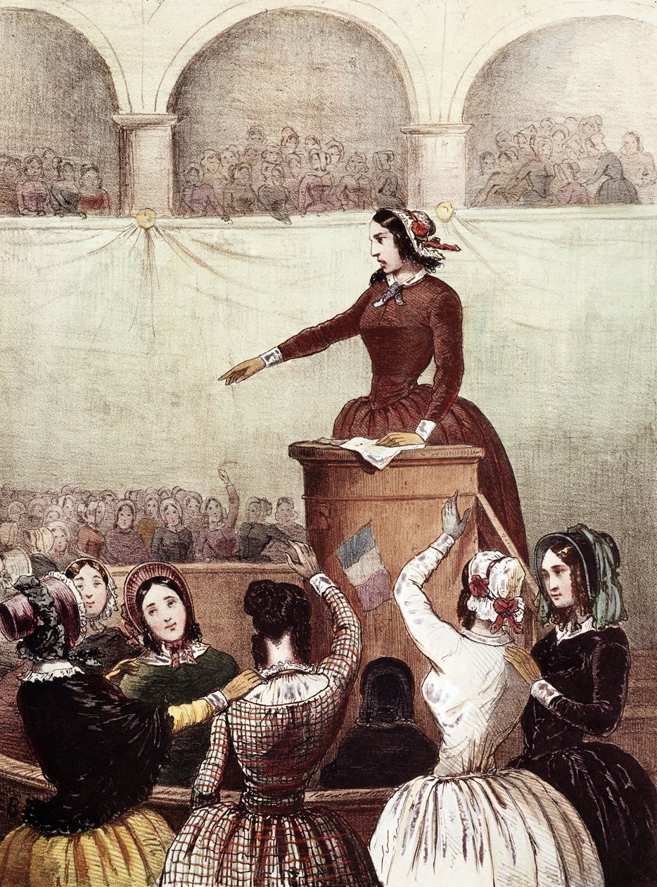 Kvinneklubb - 1848 - Kvinneklubb av Francois Desire Gosselin