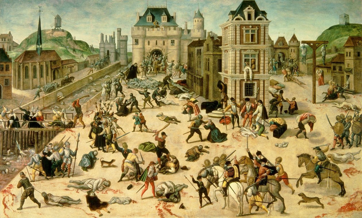 Massakren av Saint Barthelemy 24. august av Francois Dubois
