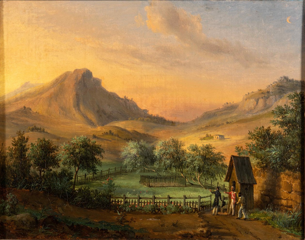 Napoleons grav på St Helena-øya i Geranium-dalen. av Francois Edme Ricois